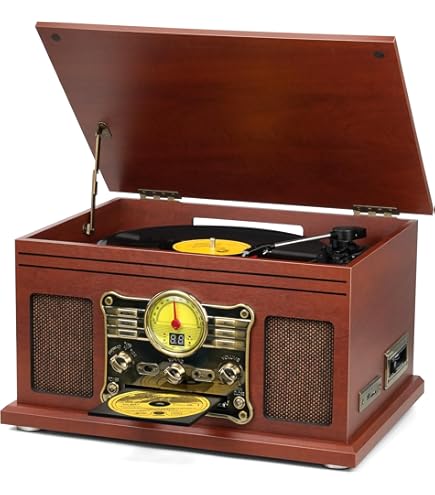 Amazon.com: Victrola VTA-250B-MAH 4-in-1 Nostalgic Bluetooth