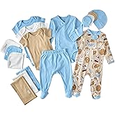 Butterblu unisex-baby Sweet Beginnings 19-piece Baby Gift Set Organic Cotton Layette Clothing in Box for Boys & Girls
