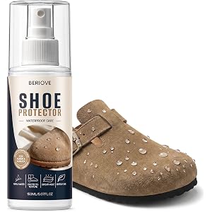 BERIOVE Shoe Protector Spray for Suede 5.07 oz Rain & Stain Water Repellent | Invisible Water and Stain Repellent for Suede &