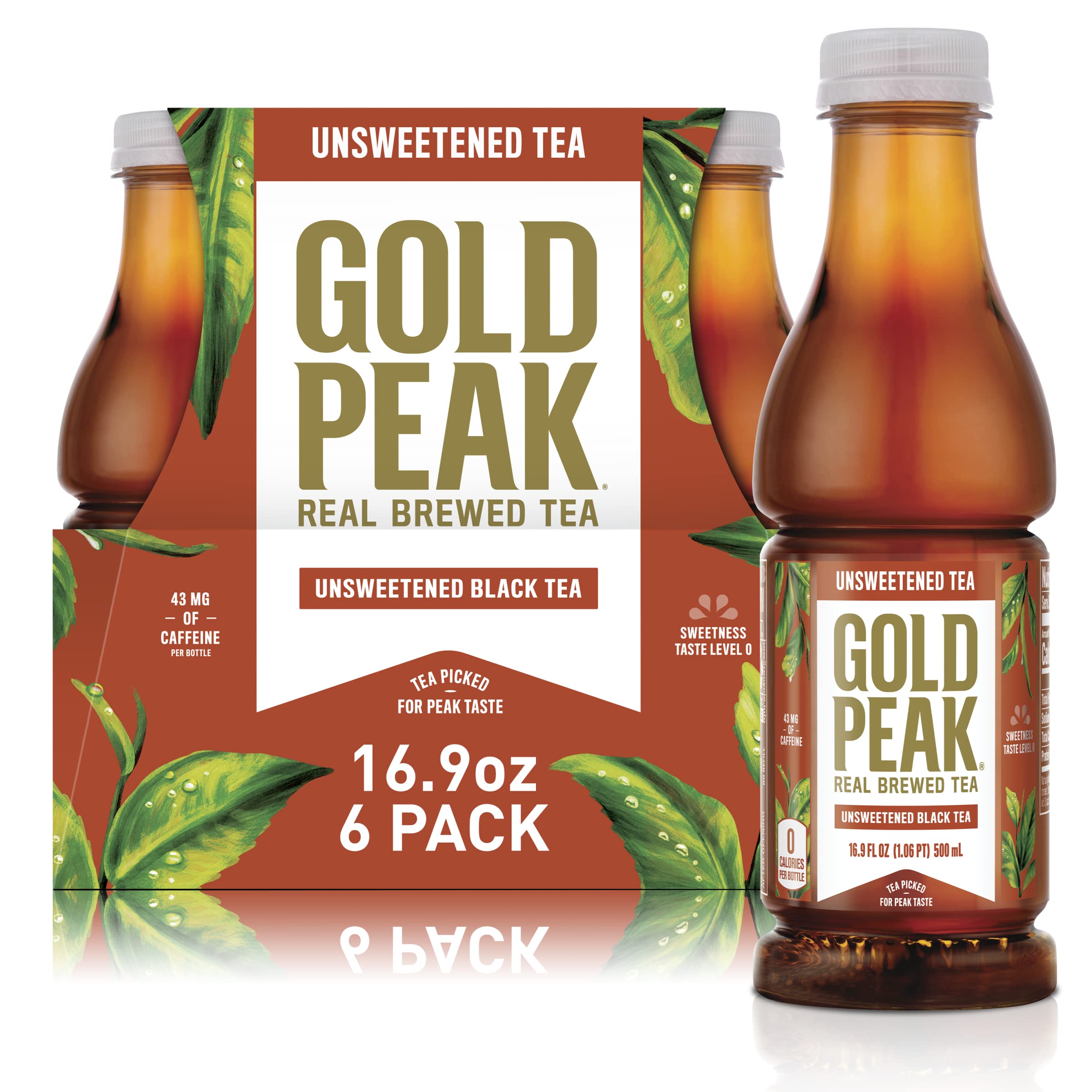 Photo 1 of **BB 8/11/25**Gold Peak Tea 6-Pack 16.9 Oz Unsweet Black Tea