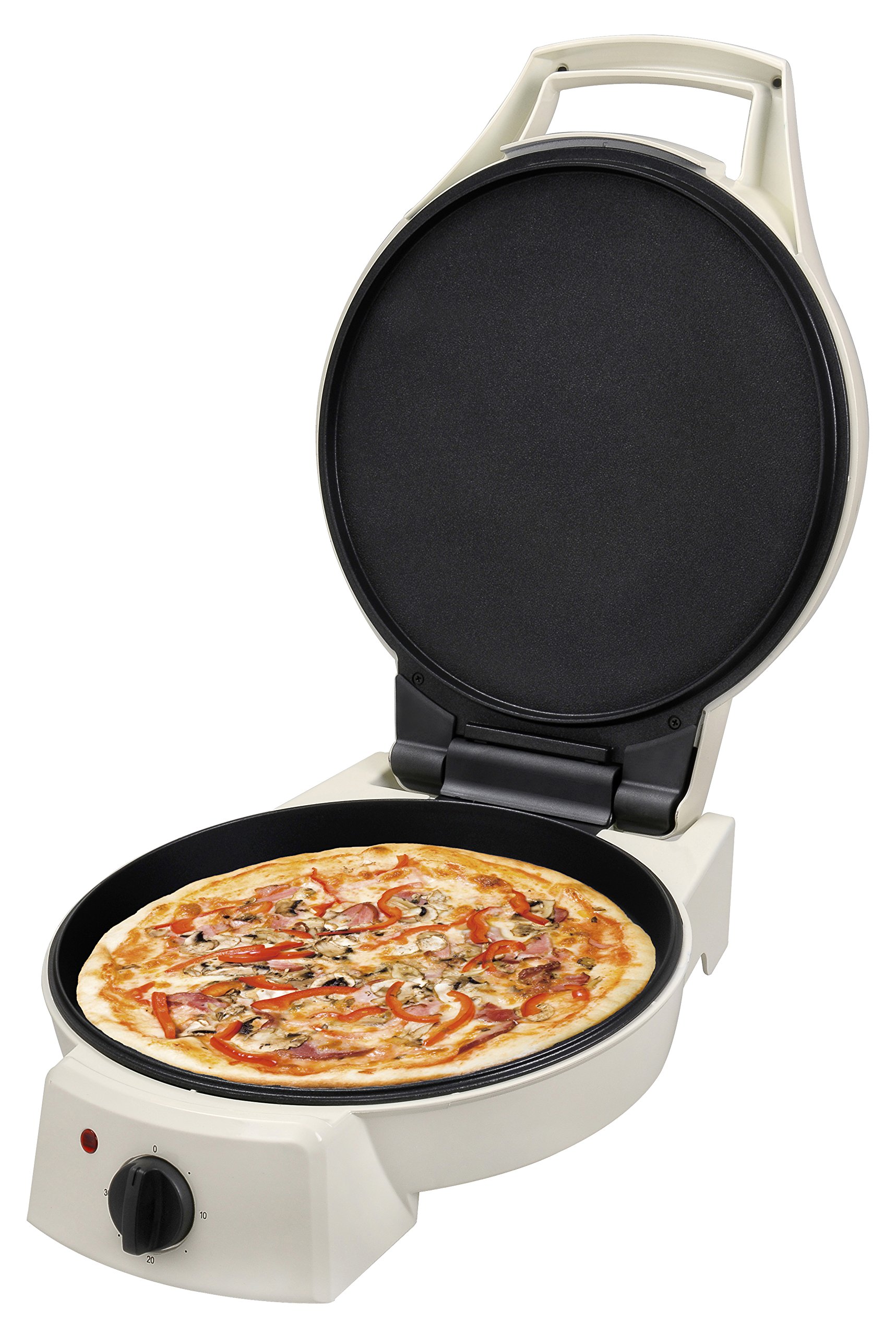 Team Kalorik Electric Pizza Maker, 180ยฐ Folding Lid, 1800W, White, TKG PZP 1002 KTO
