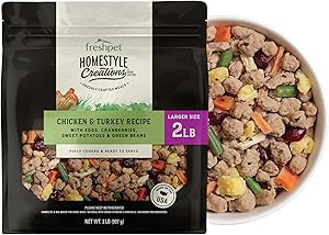 Freshpet Fresh Dog Food, Homestyle Creations Chicken & Turkey Recipe, 2lb