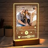 EDSG Personalised Spotify Plaque with Photo LED Acrylic Keepsake