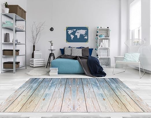 Forwall Pvc Vinyl Fussboden Fussboden Boden Teppich Matte Blaues Holzbretter Vinyl Linoleum Flooring Amf10670 A Imitation Holz Holzoptik Holzbretter Planken Amazon De Kuche Haushalt