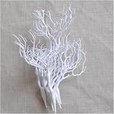 13.8 inches Artificial Coral Branches Fake Antler Branches (White 10PCS） | Artificial plastic branches,Small Branches for Home Decoration Flower Arrangement Wedding Christmas Halloween Festival