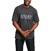 ARIAT Men's Rebar Cotton Strong Block T-Shirt, Charcoal Heather - XXX-Large