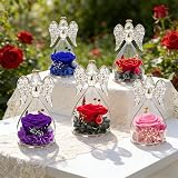 Yamonic Preserved Real Rose in Glass Angel Gift for Mum, Wife, Nana view 8
