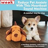 WEOK Puppy Heartbeat Toy for Separation Anxiety Relief Dog Cat Plush Calming Aid view 7