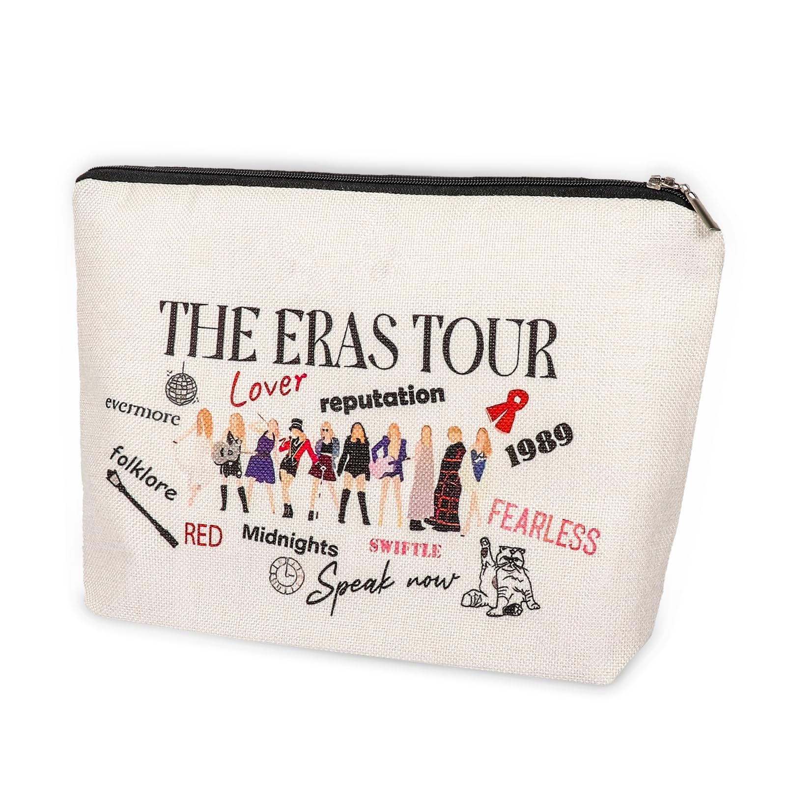 Small Fresh and Lovely Cosmetic Bag, Wallet Travel Cosmetic Bag Makeup Bag Gifts for Women Sister Mum Music Lover Singer Fans Bride Bridesmaid Cosmetic Bags