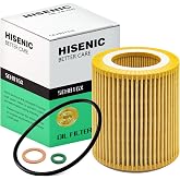 Hisenic Oil Filter Fits BMW X1 X3 X5 X6 335i 535i 328i E90 N54 11427953129 | Fits 128i 135i 325i 328i 330i 335i xDrive X4 Z4, 2.5L/3.0L (N52/N55) &amp; N20 2.0L AWD, For Metal Oil Pan models, 11427541827