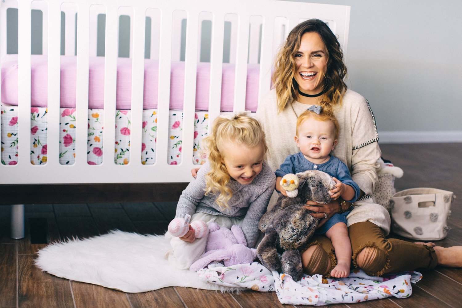 little unicorn crib skirt