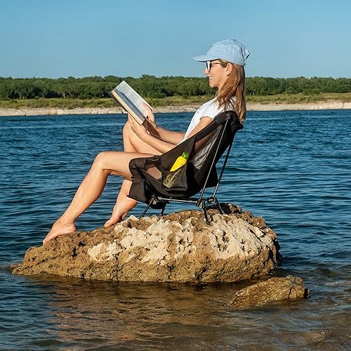 MOON LENCE Camping Chairs, Compact Backpacking Chair Small Folding