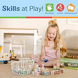 Melissa & Doug Deluxe Wooden ABC/123 1-Inch Blocks
