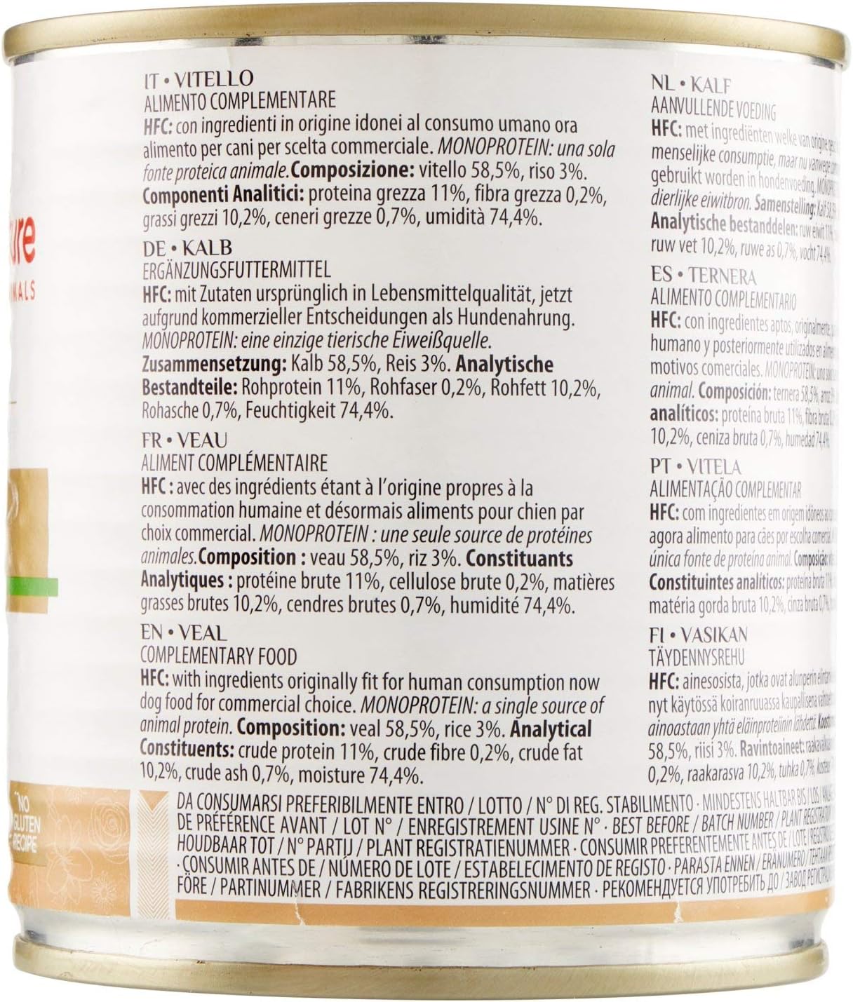 Almo Nature HFC Natural Veal - Wet Dog Food (Pack of 12 x 280g tins), 1 count (Pack of 12) - Image 5