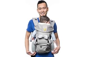 LILLEBABY LÍLLÉbaby SeatMe Hip Seat & Ergonomic 6-in-1 Baby Carrier Newborn to Toddler - with Lumbar Support - for Children 7-45 Pounds - 360 Degree Baby Wearing - Inward and Outward Facing - Stone