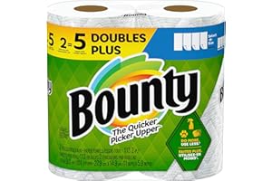 Bounty Select-A-Size Paper Towels, White, 2 Double Plus Rolls = 5 Regular Rolls