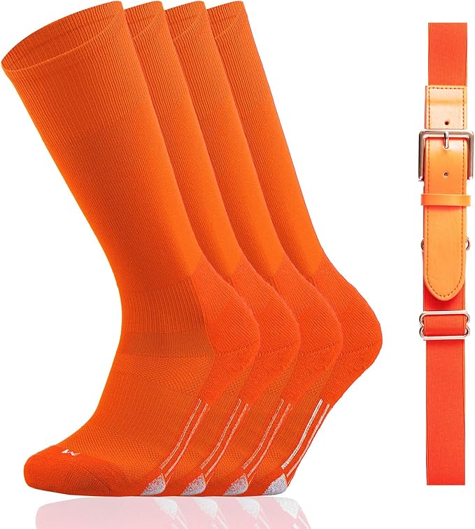 Youper Youth Baseball/Softball Belt & Socks Combo Set (2 Pairs of Socks