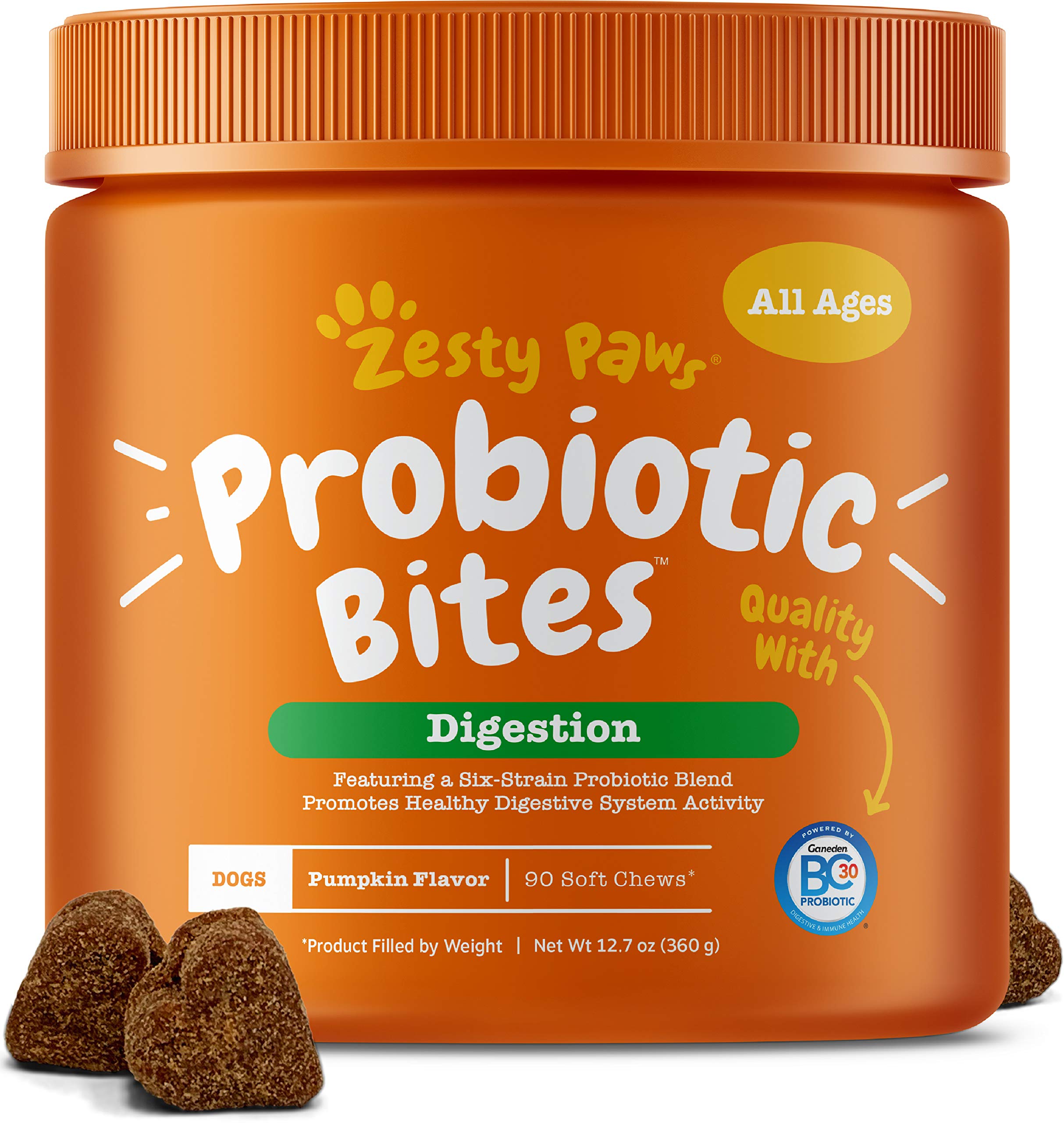 Zesty Paws Probiotic for Dogs Probiotics for Gut Flora, Digestive