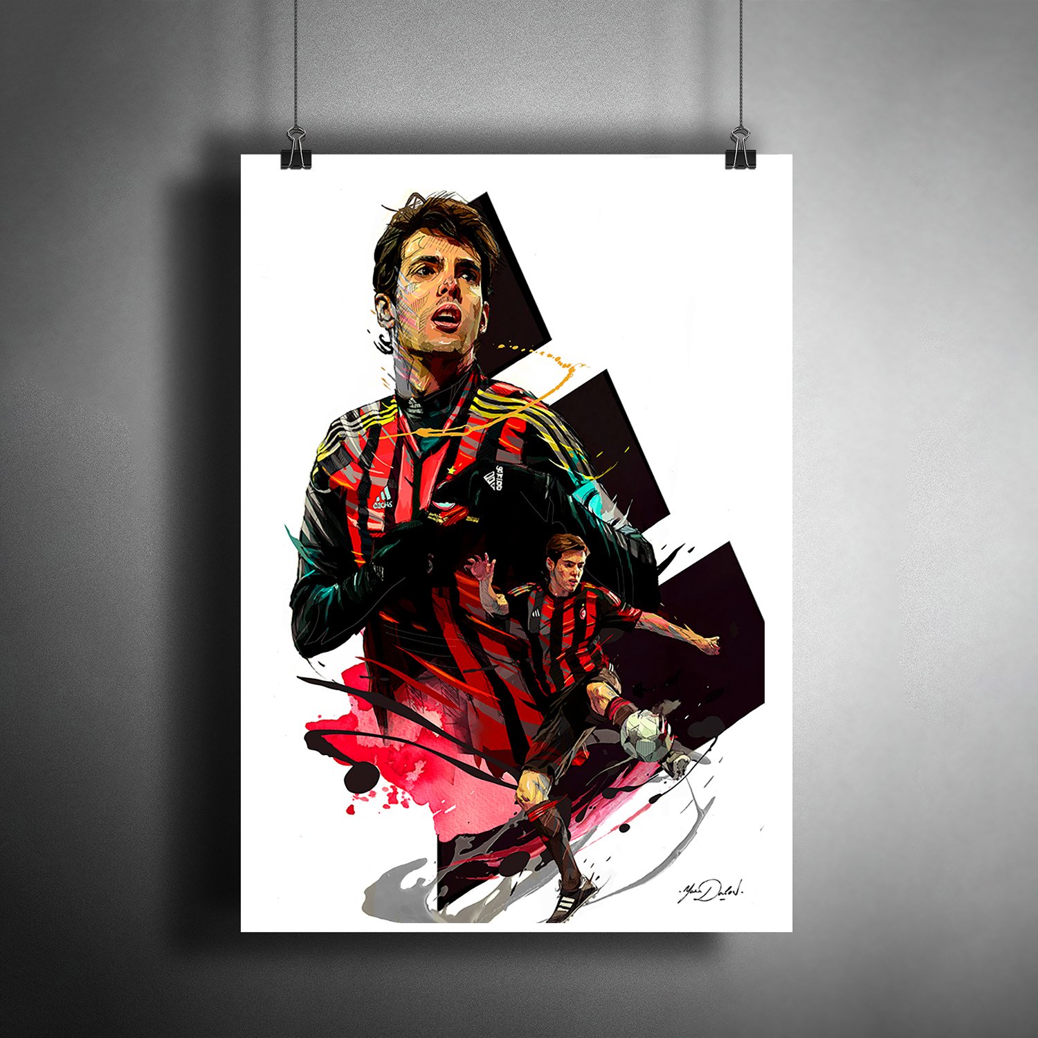 Kaka Milan FC Soccer Football Art Poster Photo Print Decor