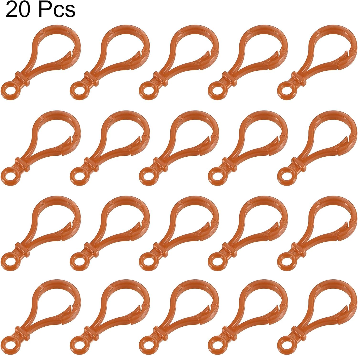 uxcell Plastic Key Chain Clasp Lanyard Snap Hook, 48mm Length, Brown, for DIY Crafts, 20pcs : Sports & Outdoors