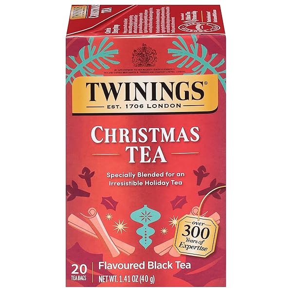 TWININGS CHRISTMAS BLACK TEA INDIVIDUALLY WRAPPED BAGS, 20...