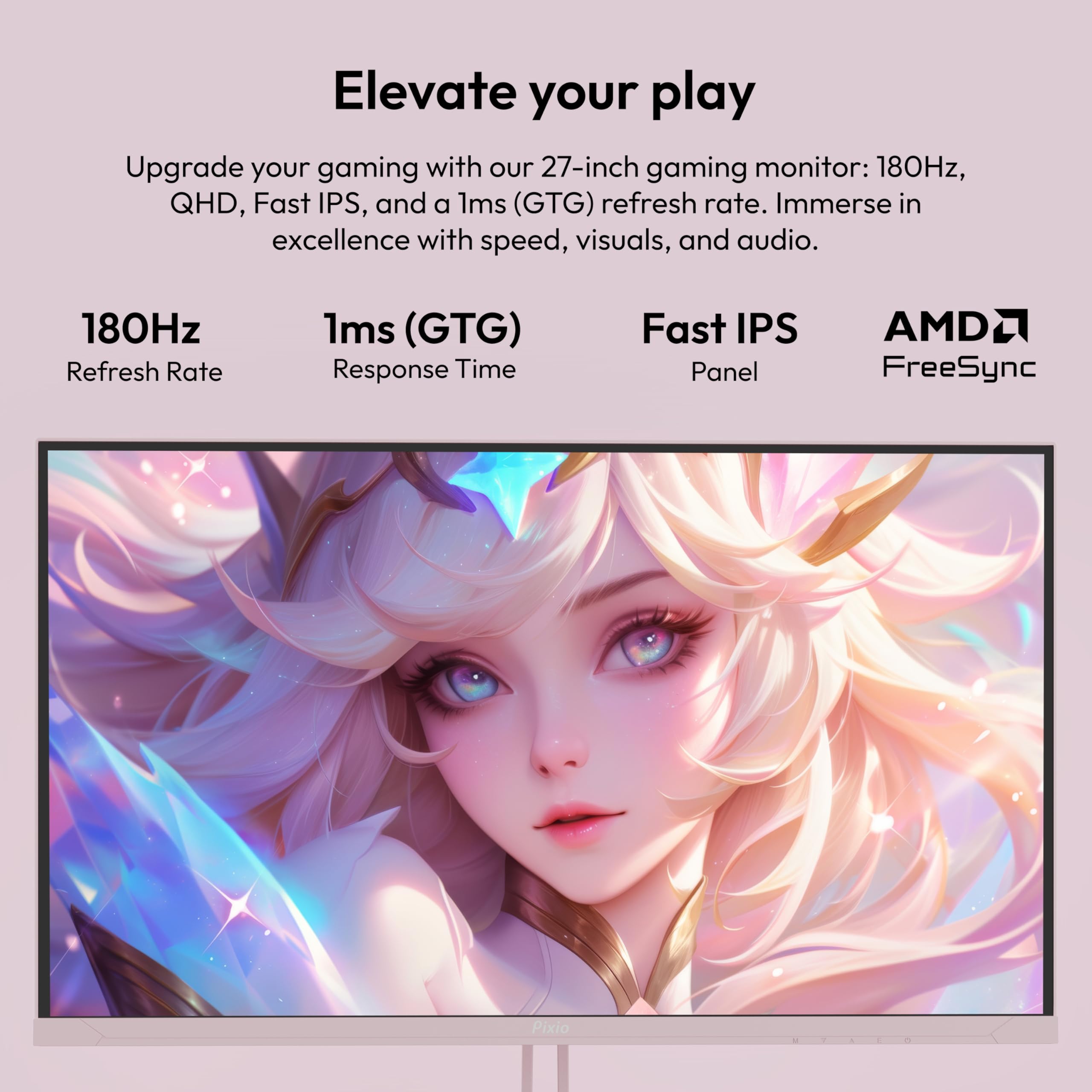 Mua Pixio PX278 Wave Pink 27 inch 180Hz Refresh Rate QHD 1440p ...