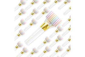100 Piece Mega Pack PrimaStella Rainbow Stripe Party Noisemakers - Musical Blowouts - Party Horns