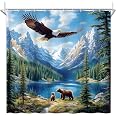 Sea Turtle Shower Curtain - Coastal Beach Theme With Seashells & Bible Verse - Fabric Bathroom Decor 70x70 Inches