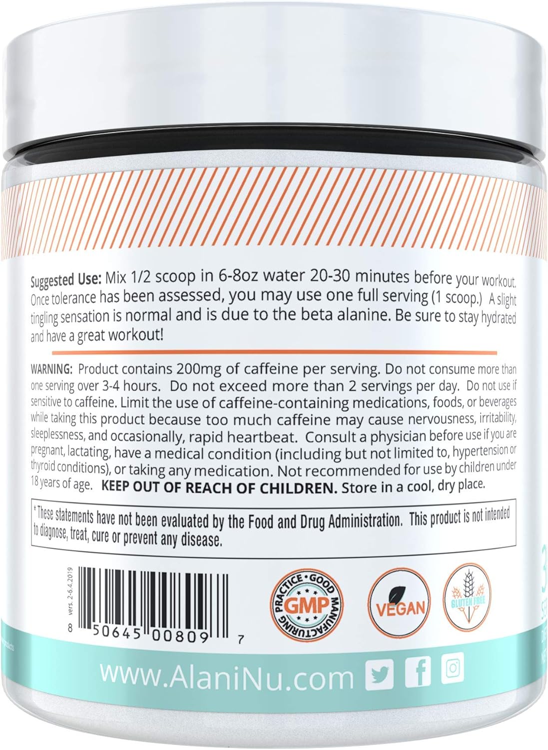 Alani Nu Pre Workout Energy Powder for Men & Women, PreWorkout