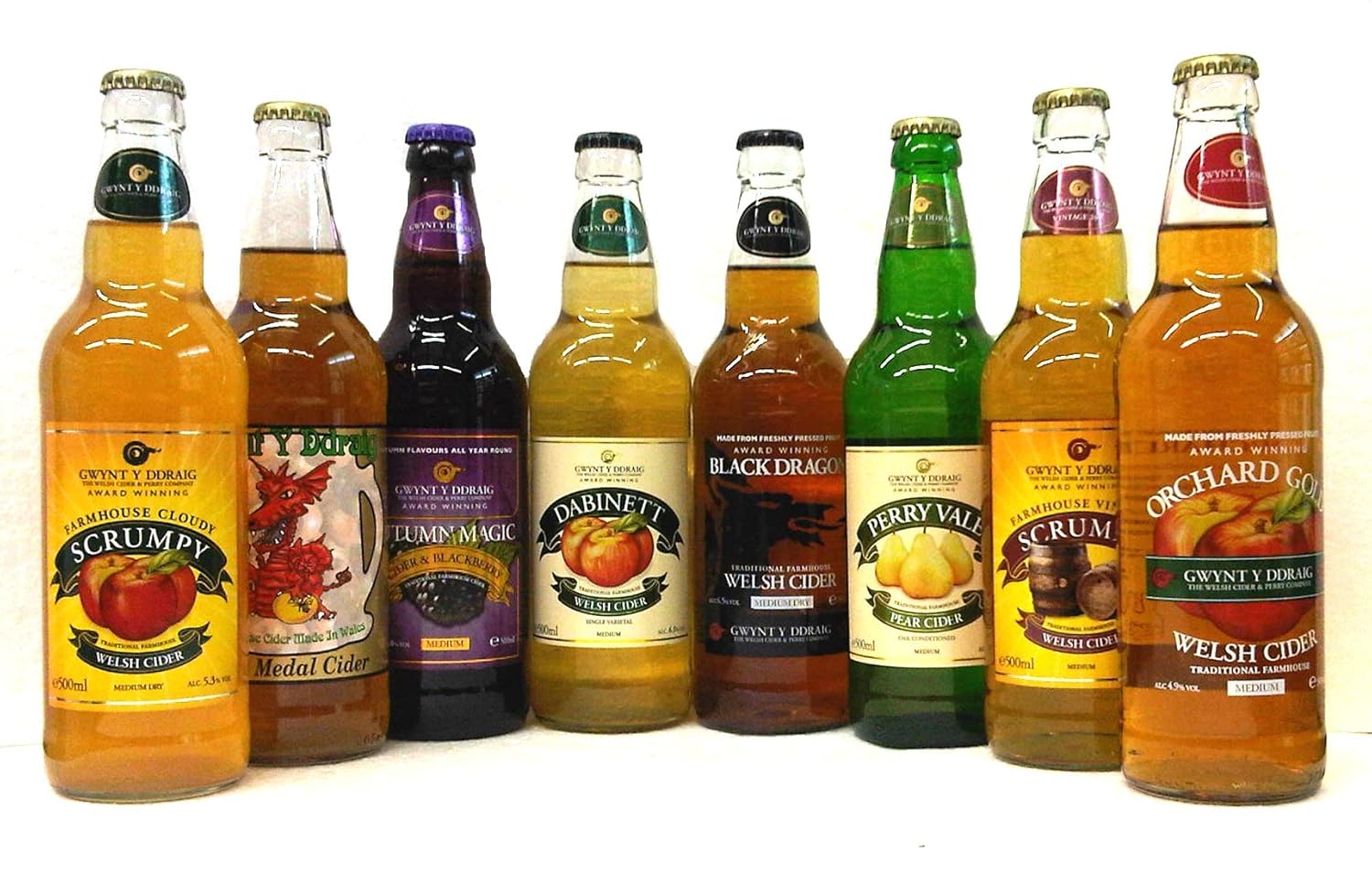 Cider, Gwynt y Draig Cider Selection, 8 Bottles of Artisan Welsh Cider