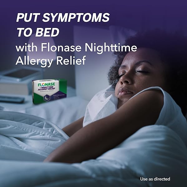 FLONASE NIGHTTIME ALLERGY RELIEF TABLETS, UP TO 6 HOURS OF ALLERGY MEDICINE – 36 COATED TABLETS