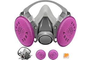 Dagakto Respirator Mask with Filters, Reusable Half Face Respirator Mask for Asbestos, Resin, Fume, Dust, Welding, Painting and Polishing