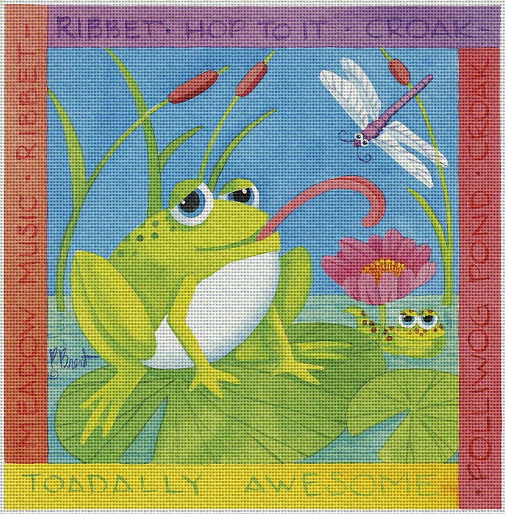 Art Needlepoint Frog Needlepoint Kit by Paul Brent