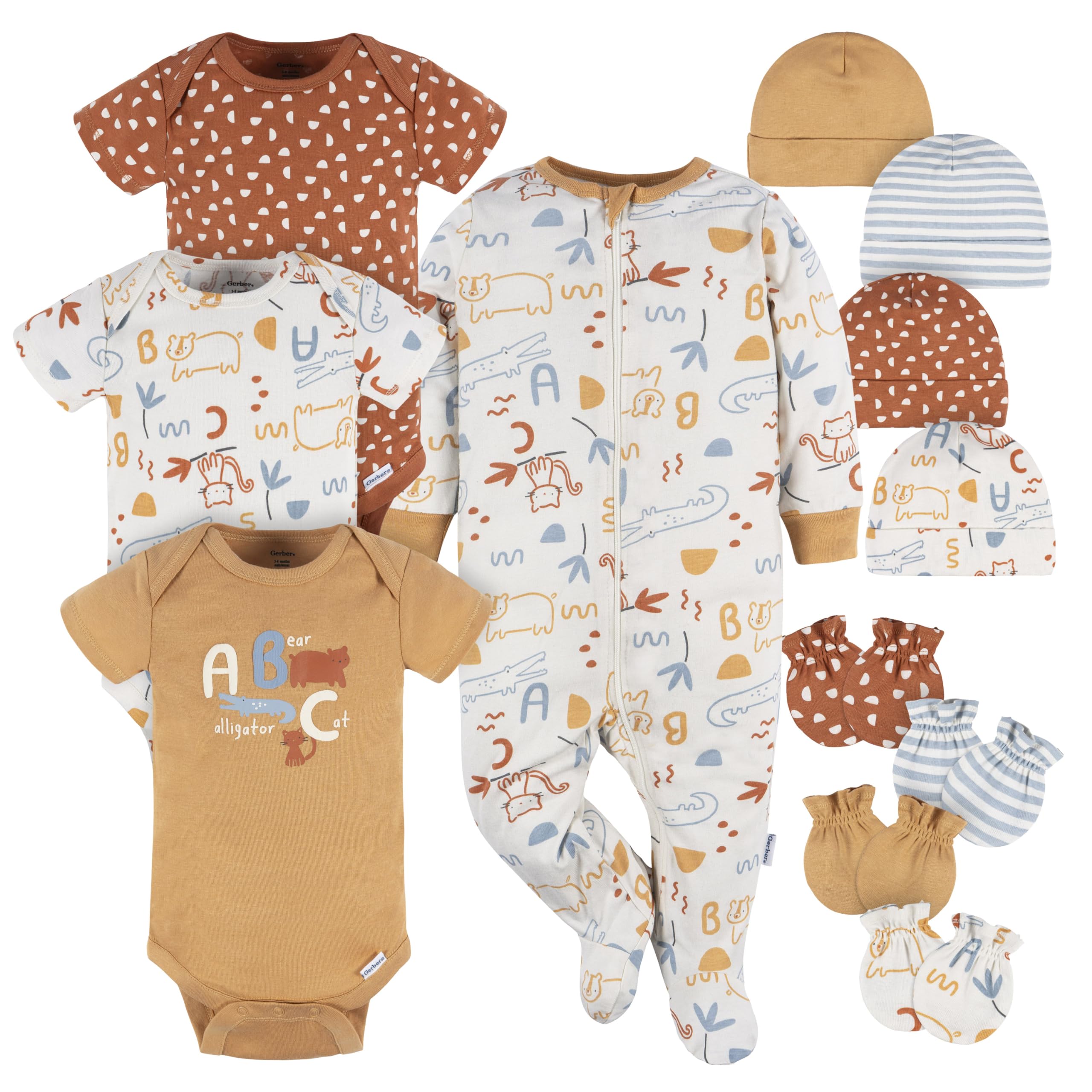 Gerber Baby Boys 12 Piece Layette Gift Set, ABC, 6-9 Months Image