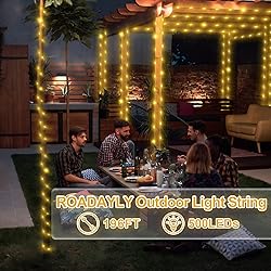 ROADAYLY Outdoor Christmas String Lights 196feet