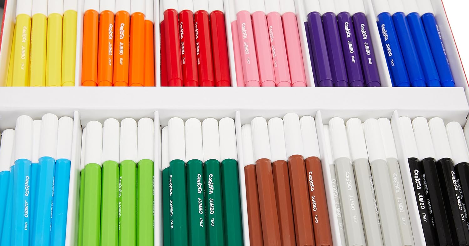 Maxi Jumbo School Box Tip Markers - 144 Units, multicoloured, 1 count (Pack of 144) - Image 4
