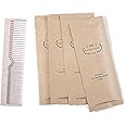 Bleeker and Rowe 100% Biodegradable Combs - Individually wrapped - Environmentally Eco Friendly Bulk Pocket Pet Dog Grooming Hair Lice Combs - Perfect for Macrame (Pack of 15)