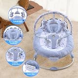 LADIDA First Baby Bouncer Teddy Bear Design Soothing Music Newborn view 4