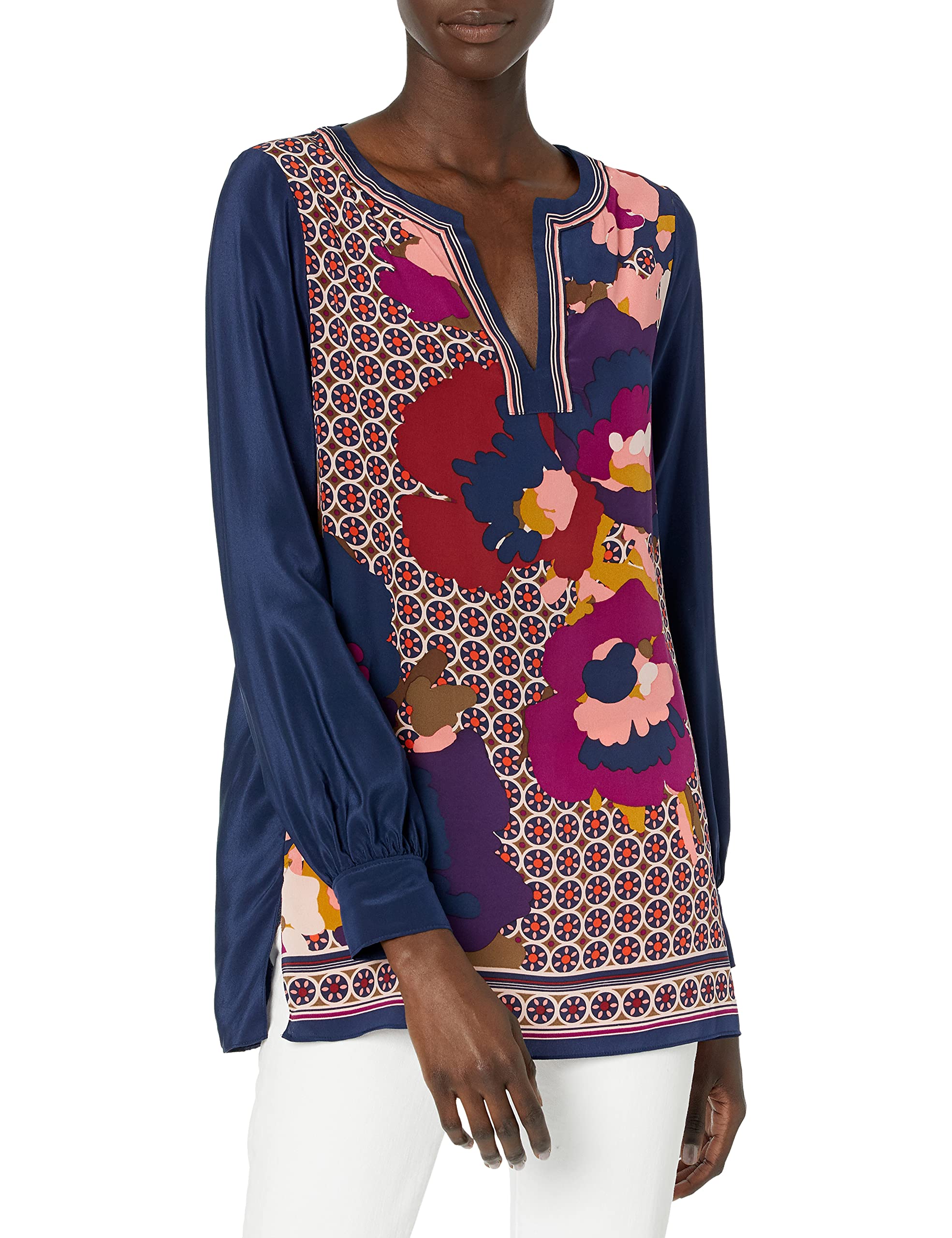 Photo 1 of Trina Turk Women's Lotta Fairfax Floral Placed Print Tunic, Multi, XS