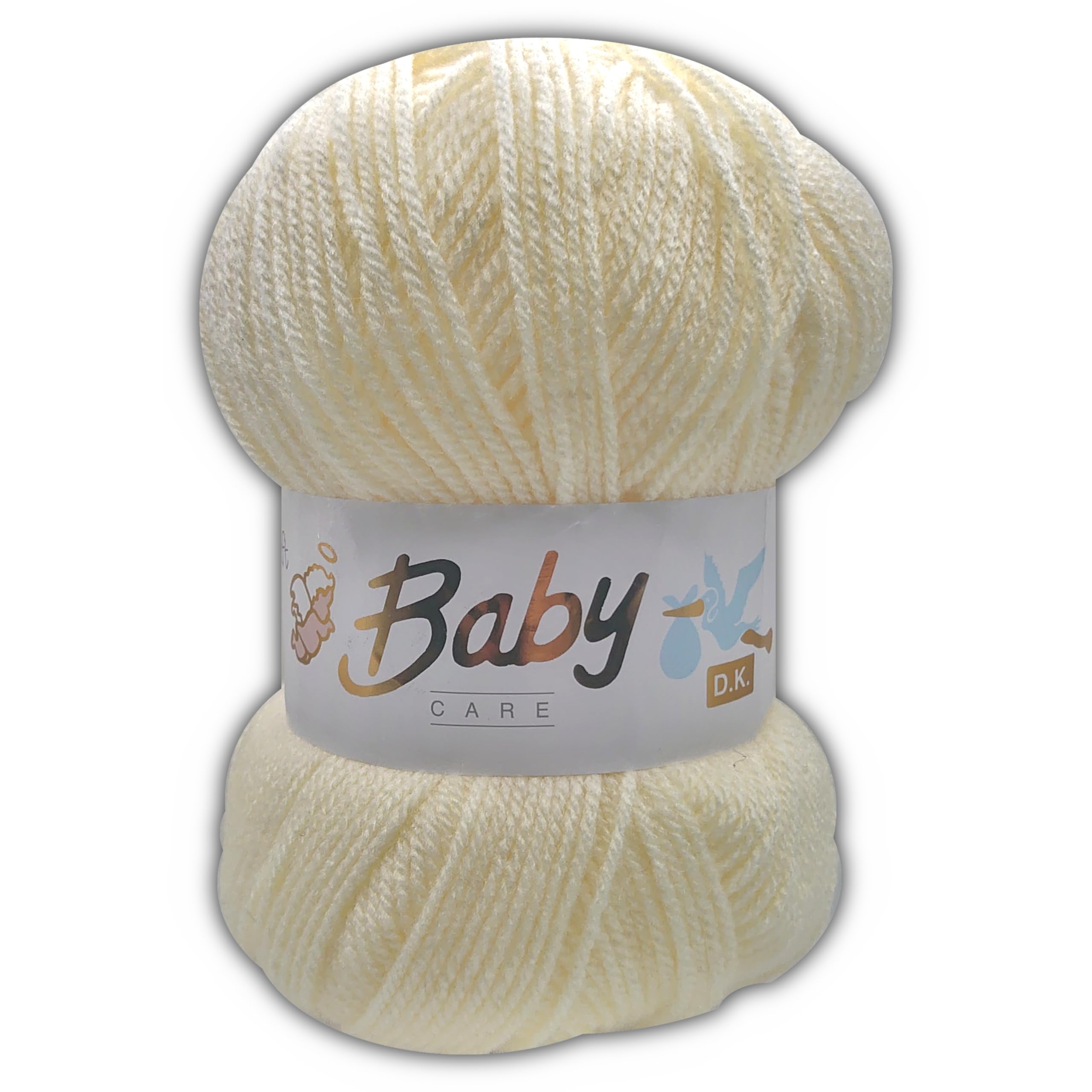 5 Pack of Yellow 602 - Baby Care Double Knit Wool for Knitting and Crochet by Woolcraft