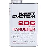 West System 206-B Slow Epoxy Hardener, Quart | for Extended Open Time | Extend your working time in warm conditions and get a dependable cure with this reliable, slow-curing epoxy hardener.