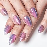 GLAMERMAID Pink Blue Ombre Press on Nails Medium