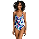La Blanca Women's One Piece Swimsuit Plunge Tummy Control Bathing Suit
