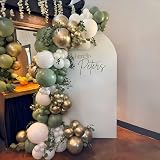 Isndare Sage Green and Gold Balloons Set 35 Pieces 12 Inch Confetti Latex view 8