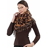 Wander Agio Womens Warm Scarf Pashmina Shawls and Wraps Large Winter Blanket Cashmere Scarves for Women Print Classic Leopard