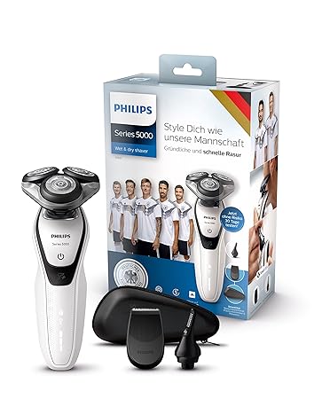 Philips Elektrischer Nass-und Trockenrasierer Limited Fan Edition mit MultiPrecision-Klingen S5651/45, Präzisionstrimmer, Nas