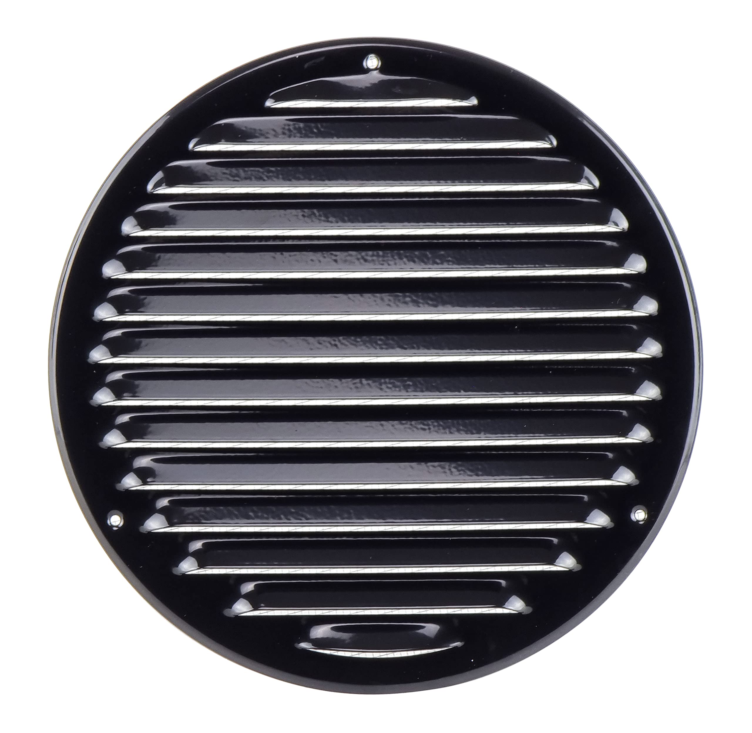 Steinberg14 Black 200mm Metal Air Vent Cover with Insect Mesh - 8 inch Round Ventilation Grille