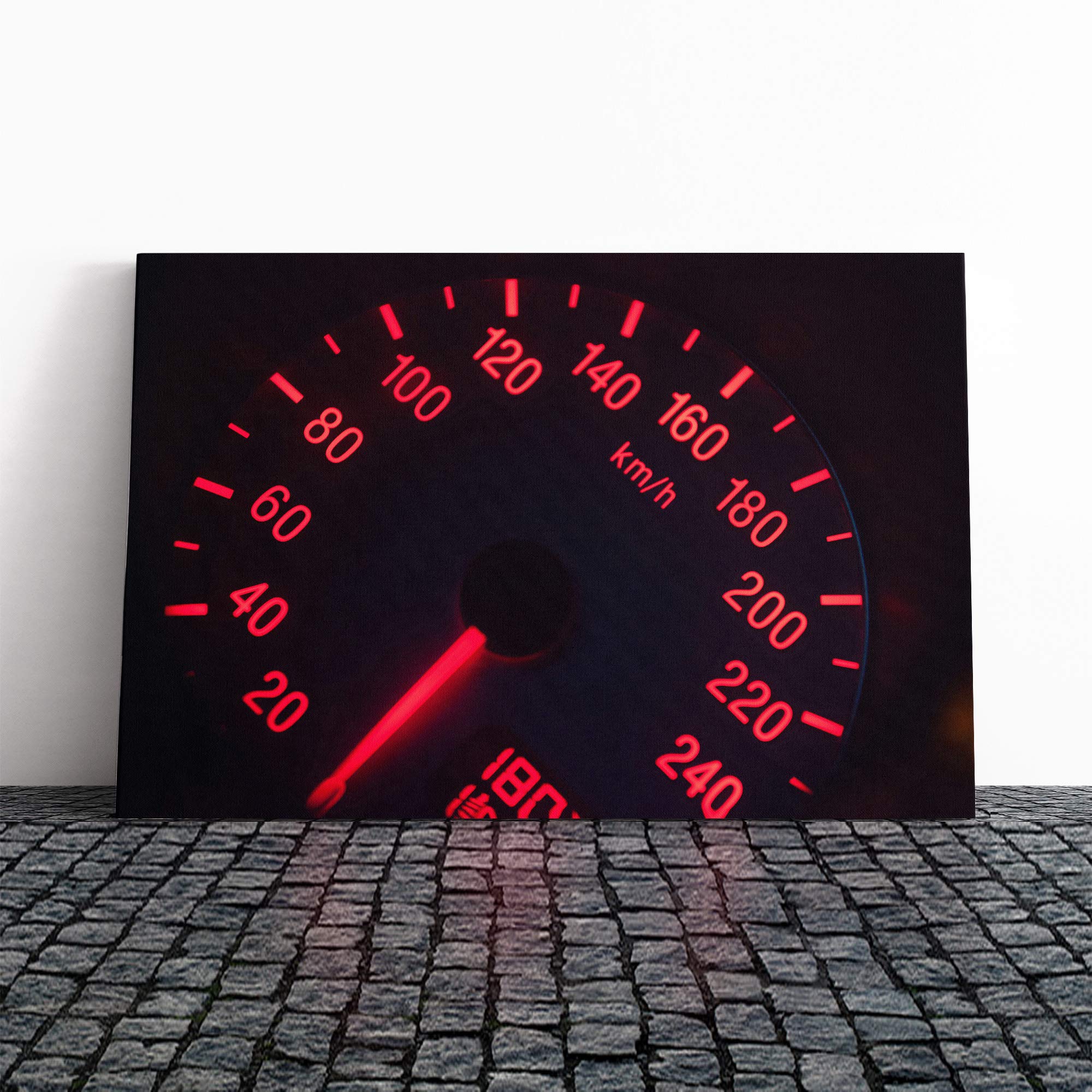 Speedometer Canvas Print | Gallery Wrapped 30mm Frame Wall Art | 20x14 inches | Ready to Hang | Modern Picture | Living Room Bedroom Lounge Office