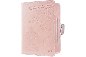 DMLuna RFID Blocking Passport Holder, Travel Essentials Premium PU Leather Travel Passport Wallet Cover Case Lightweight Pass