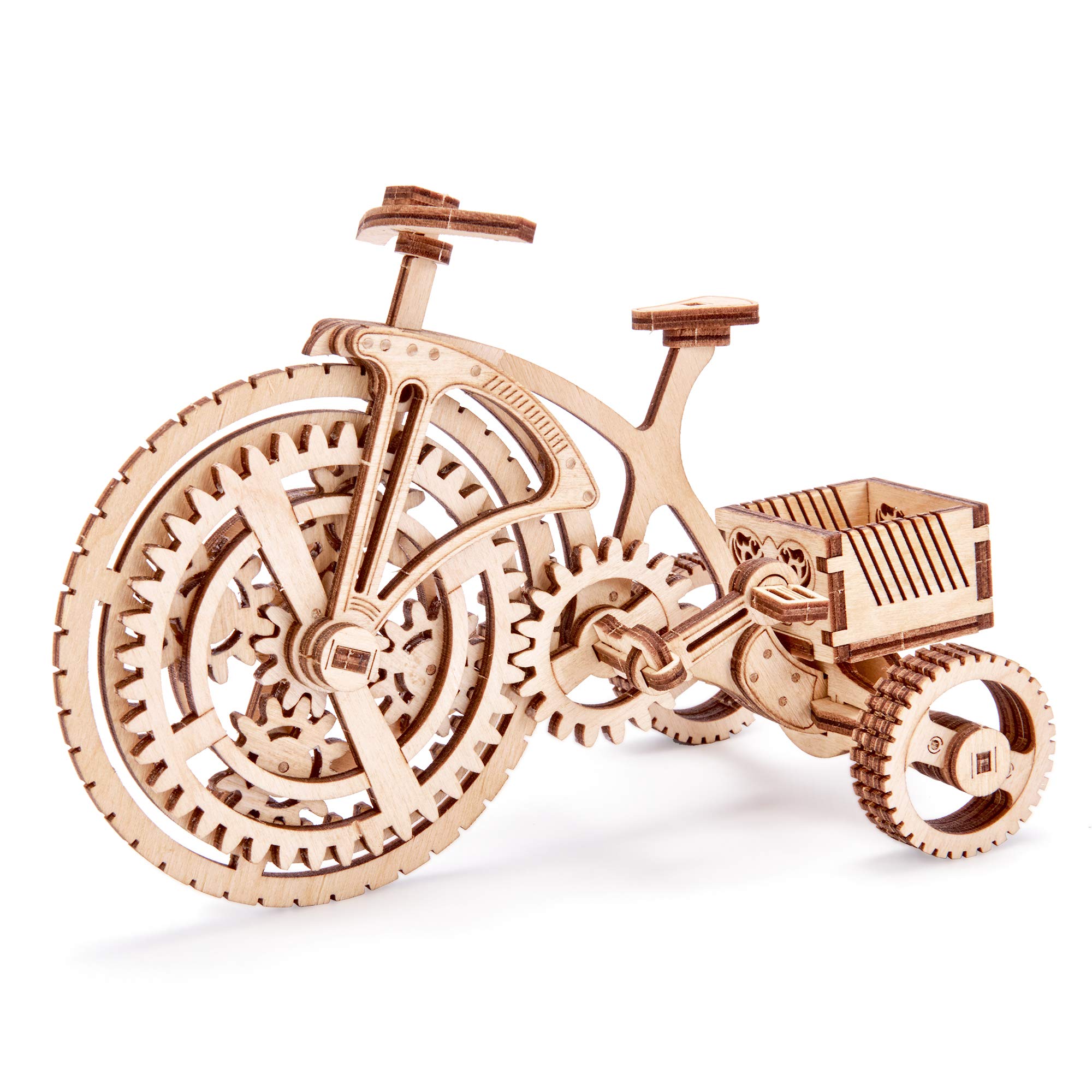 Wood Trick DIY Wooden Bicycle Toy Model, 3D Wooden Bicycle Puzzle - Bicycle Model Kit Mechanical Model to Build - 3D Wooden Puzzle